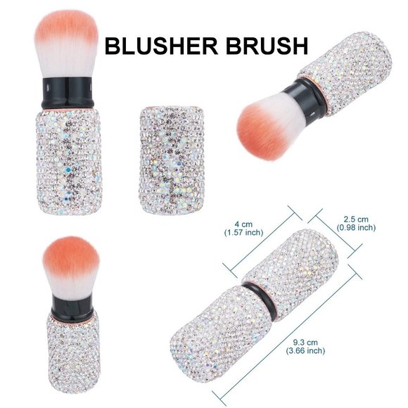 NWT Sparkling Crystal Rhinestone Bling Silver Stocking Stuffers Makeup B… - Picture 6 of 17